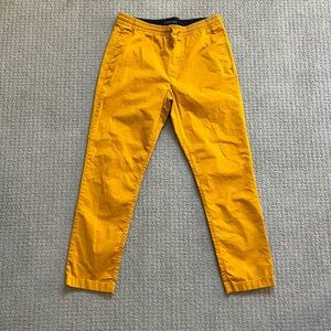 Tommy Hilfiger Yellow Chino Pants Casual Cotton Twill